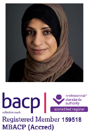 salma mousavi with bacp logo